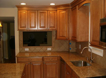 Small Kitchen with Wooden Furniture